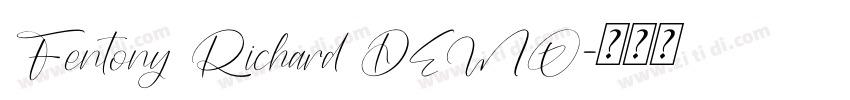 Fentony Richard DEMO字体转换